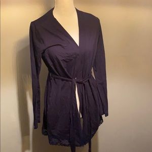 Bump in the Night Maternity Robe Navy Size M NWOT